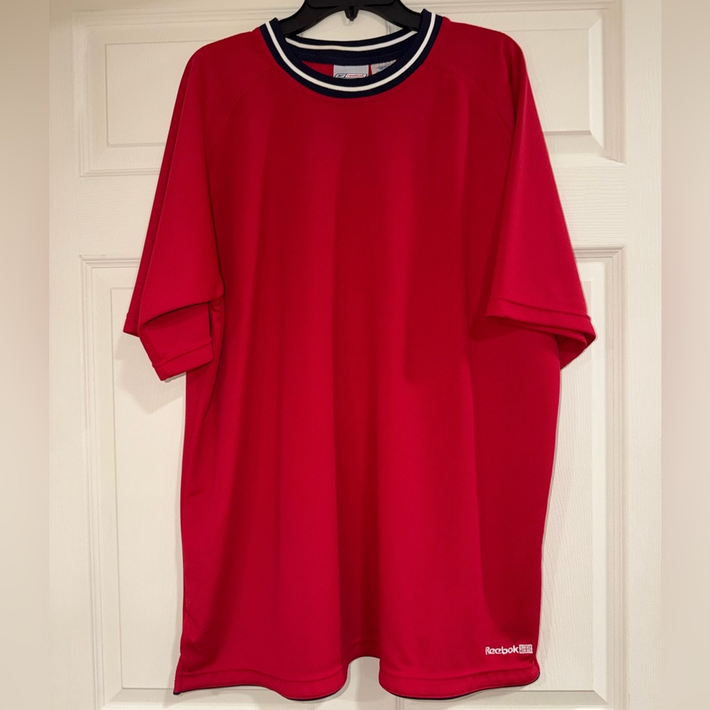 Men’s Vintage Reebok Red Mesh Jersey Shirt